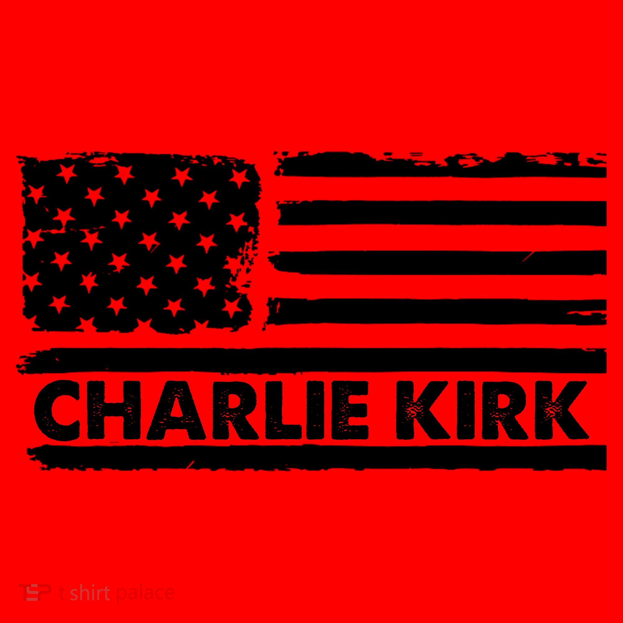 Charlie Kirk Distressed American Flag Patriotic Santa Hat