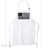 Charlie Kirk Distressed American Flag Patriotic Apron thumb 0