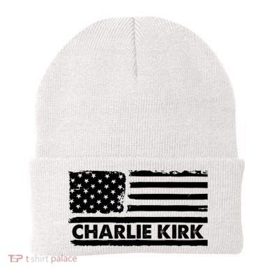 Charlie Kirk Distressed American Flag Patriotic Beanie