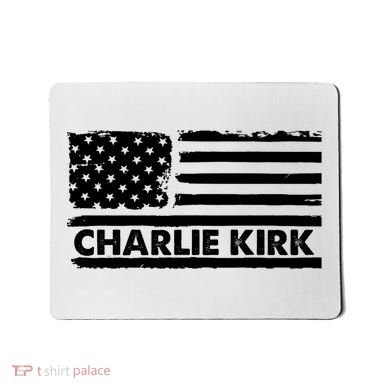 Charlie Kirk Distressed American Flag Patriotic Mousepad