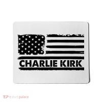 Charlie Kirk Distressed American Flag Patriotic Mousepad thumb 0