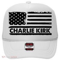 Charlie Kirk Distressed American Flag Patriotic Hat thumb 0