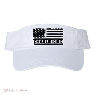 Charlie Kirk Distressed American Flag Patriotic Visor