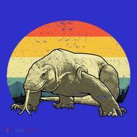 Cute Komodo Dragon Vintage Komodo Dragon T-Shirt thumb 7