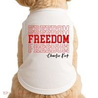 Charlie Kirk Freedom Freedom Freedom Mashup Doggie Tank thumb 0