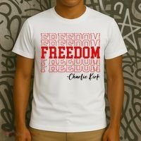 Charlie Kirk Freedom Freedom Freedom Mashup T-Shirt thumb 3