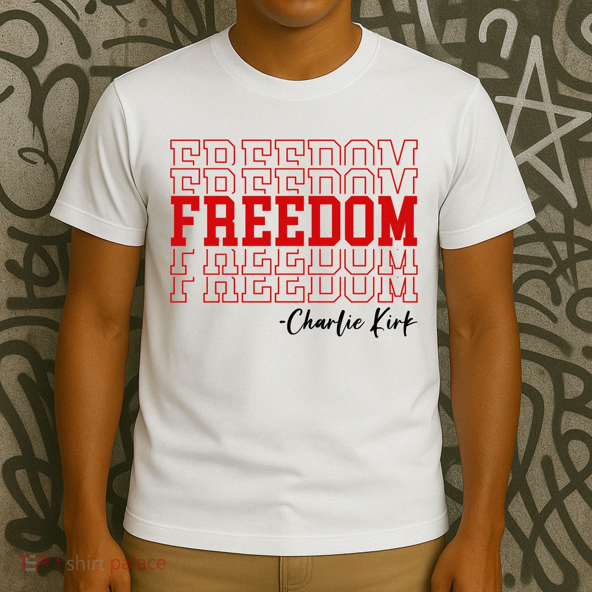 Charlie Kirk Freedom Freedom Freedom Mashup T-Shirt