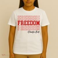 Charlie Kirk Freedom Freedom Freedom Mashup T-Shirt thumb 4