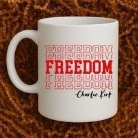 Charlie Kirk Freedom Freedom Freedom Mashup Coffee Mug thumb 2