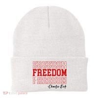 Charlie Kirk Freedom Freedom Freedom Mashup Beanie thumb 0