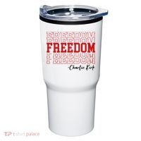 Charlie Kirk Freedom Freedom Freedom Mashup Tumbler thumb 0