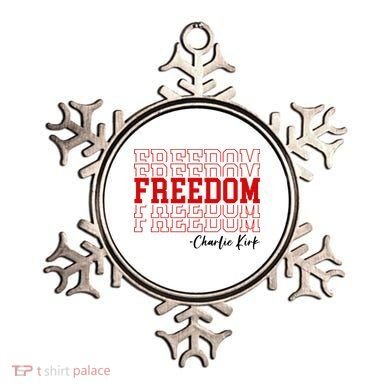 Charlie Kirk Freedom Freedom Freedom Mashup Ornament