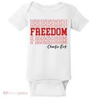 Charlie Kirk Freedom Freedom Freedom Mashup Baby Bodysuit thumb 0