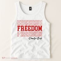 Charlie Kirk Freedom Freedom Freedom Mashup Tank Top thumb 2