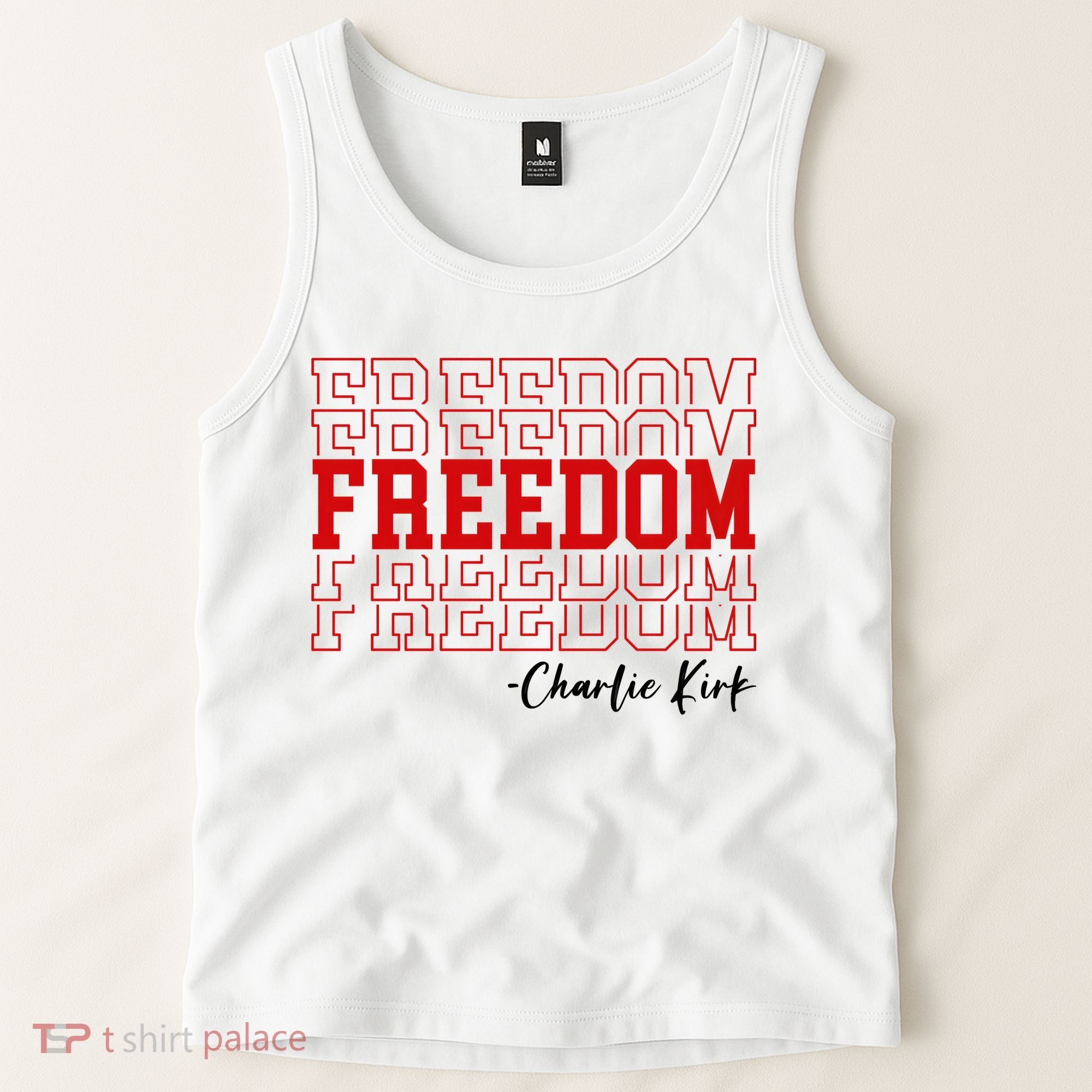Charlie Kirk Freedom Freedom Freedom Mashup Tank Top
