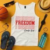Charlie Kirk Freedom Freedom Freedom Mashup Tank Top thumb 4