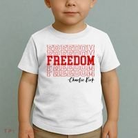 Charlie Kirk Freedom Freedom Freedom Mashup Toddler T-Shirt thumb 2