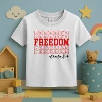 Charlie Kirk Freedom Freedom Freedom Mashup Toddler T-Shirt thumb 3