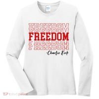 Charlie Kirk Freedom Freedom Freedom Mashup Women's Long Sleeve Shirt thumb 0