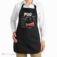 Cute Kawaii Funny Black Pug Dog Rules Gifts Women Apron thumb 2