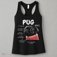 Cute Kawaii Funny Black Pug Dog Rules Gifts Women Women's Tank Top thumb 3