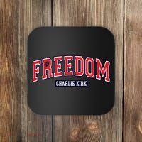 Charlie Kirk Freedom Team Sports Logo Coaster thumb 0