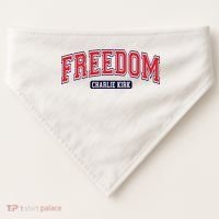 Charlie Kirk Freedom Team Sports Logo USA-Made Doggie Bandana thumb 0