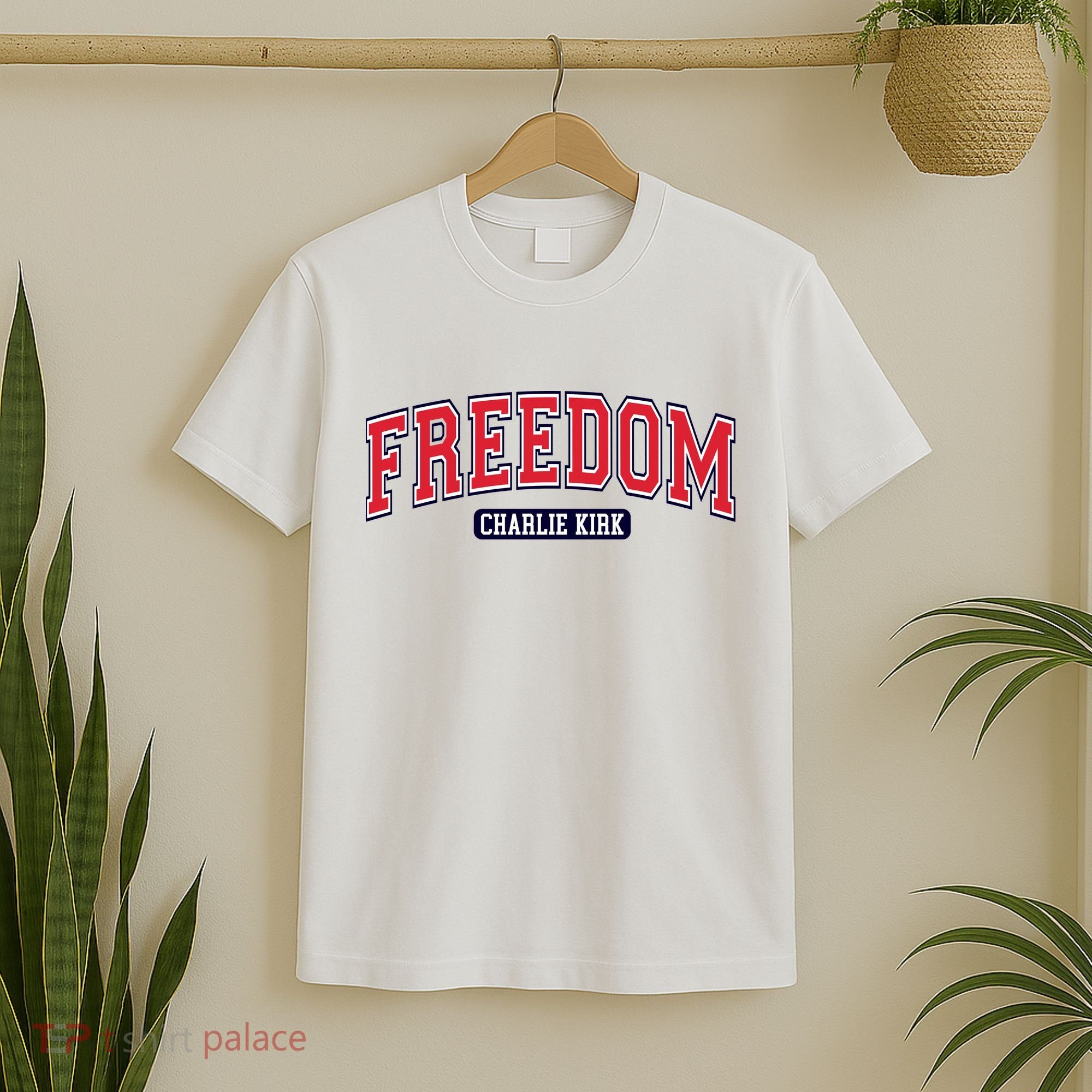 Charlie Kirk Freedom Team Sports Logo T-Shirt