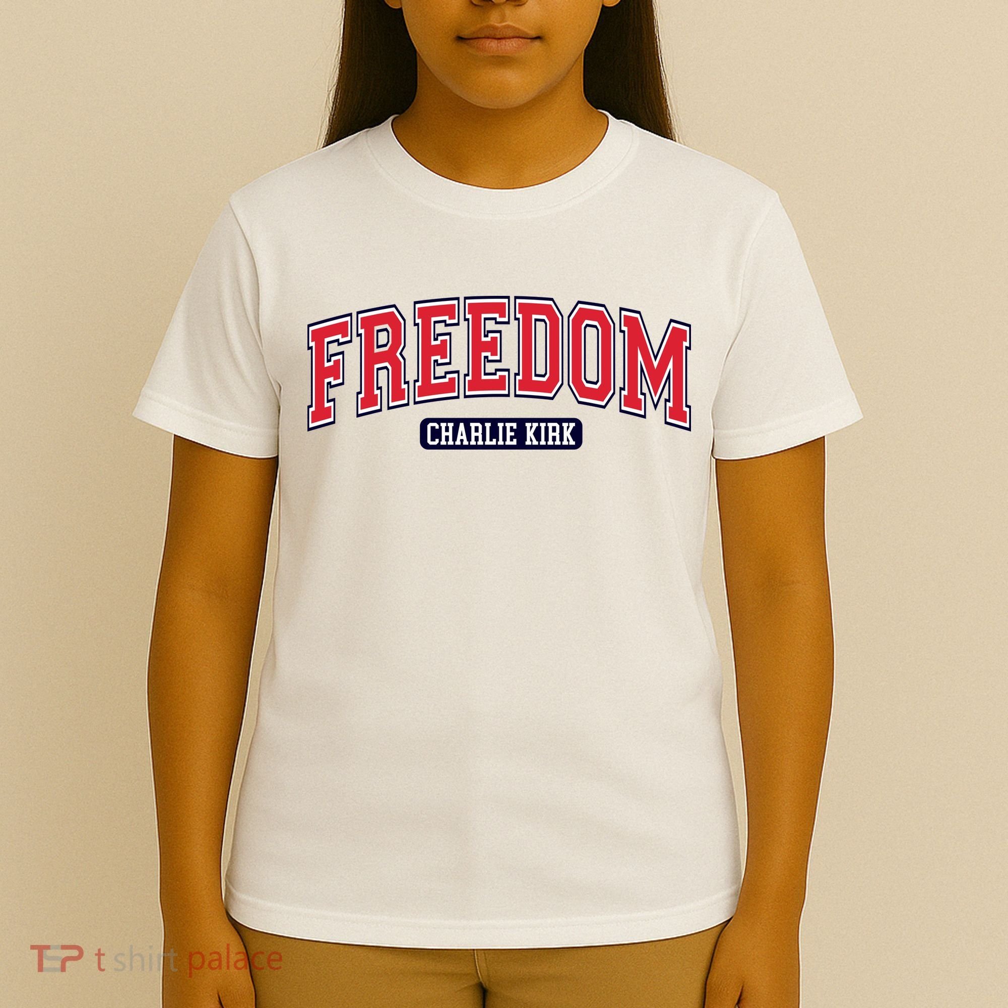 Charlie Kirk Freedom Team Sports Logo T-Shirt