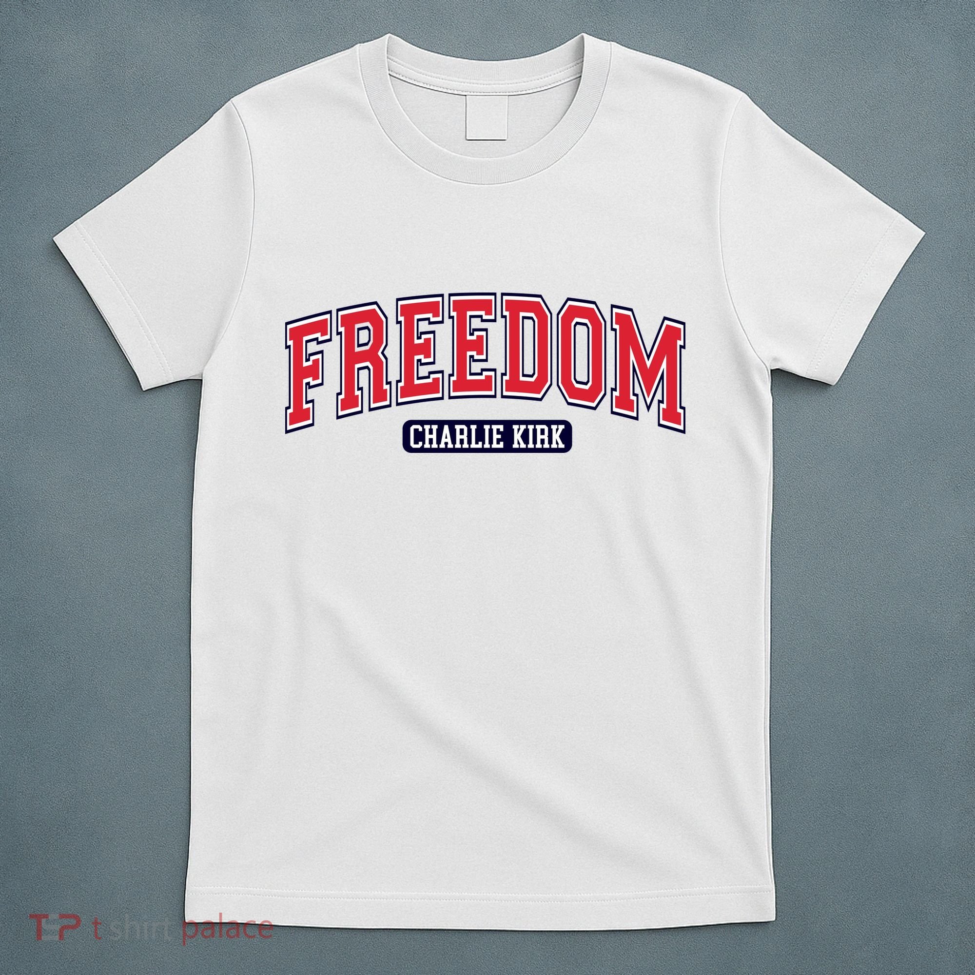 Charlie Kirk Freedom Team Sports Logo T-Shirt