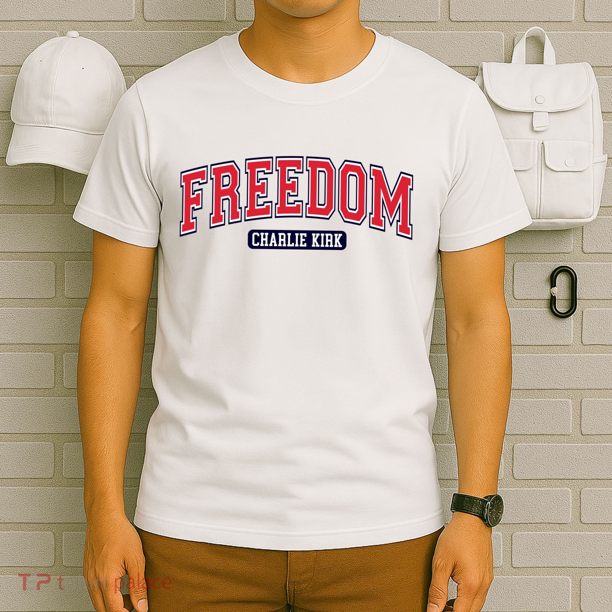 Charlie Kirk Freedom Team Sports Logo T-Shirt