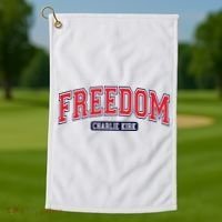 Charlie Kirk Freedom Team Sports Logo Golf Towel thumb 1