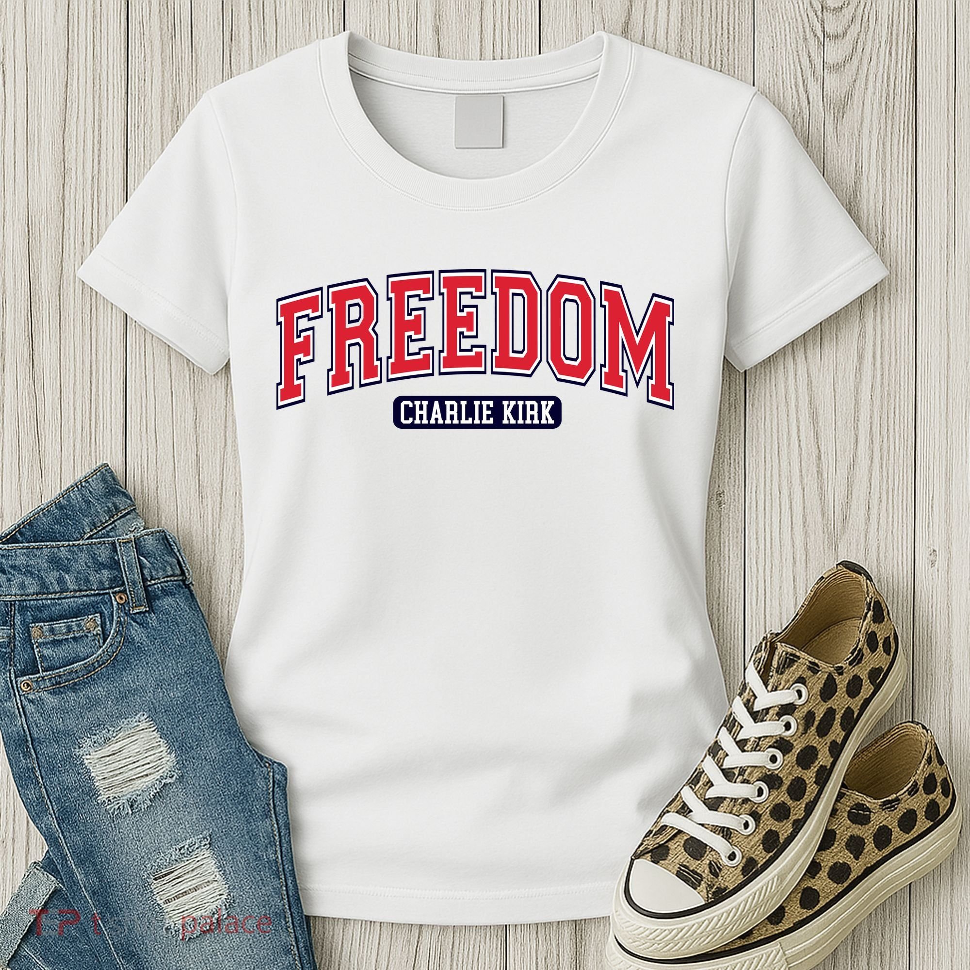 Charlie Kirk Freedom Team Sports Logo Women's T-Shirt
