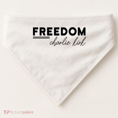 Charlie Kirk Freedom Hero American Values USA-Made Doggie Bandana