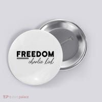 Charlie Kirk Freedom Hero American Values Button thumb 0