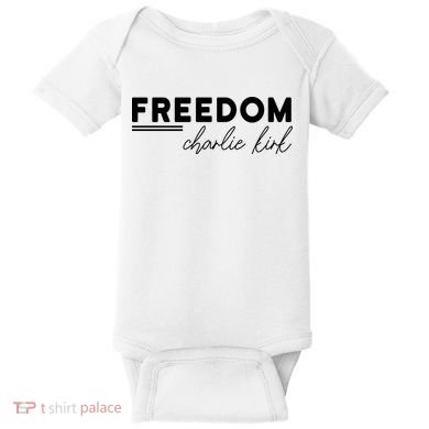 Charlie Kirk Freedom Hero American Values Baby Bodysuit