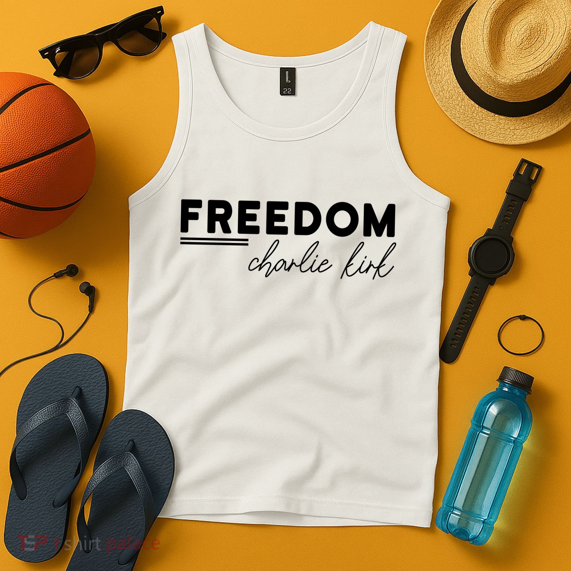 Charlie Kirk Freedom Hero American Values Tank Top