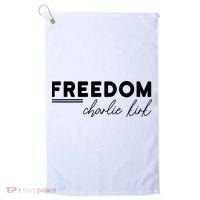 Charlie Kirk Freedom Hero American Values Golf Towel thumb 0