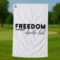 Charlie Kirk Freedom Hero American Values Golf Towel thumb 1