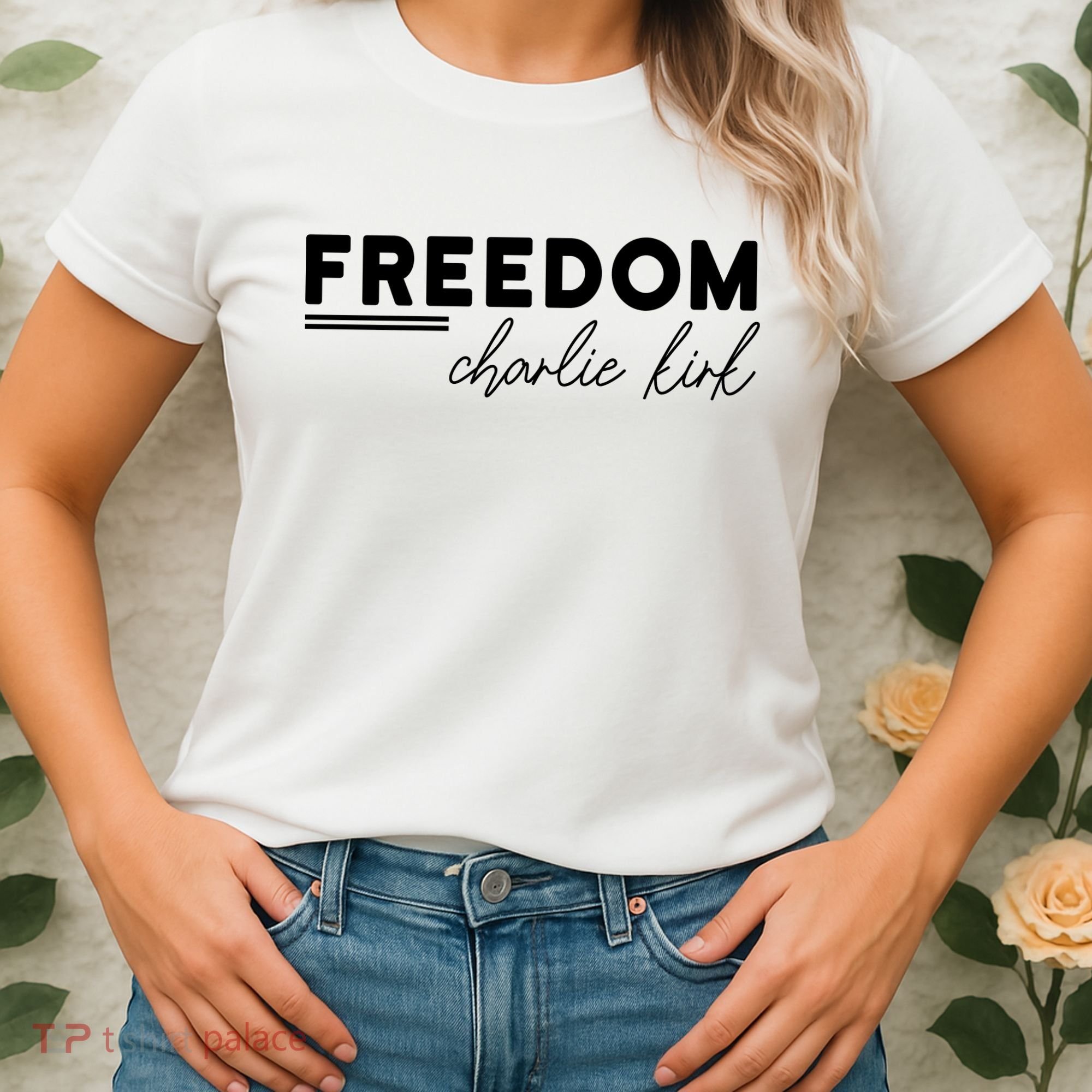 Charlie Kirk Freedom Hero American Values Women's T-Shirt