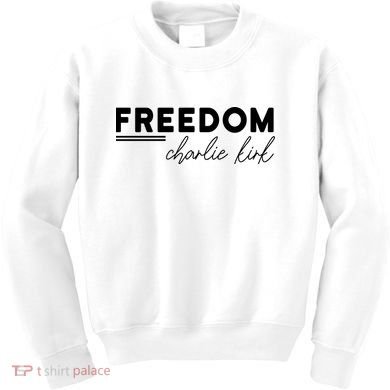 Charlie Kirk Freedom Hero American Values Kids Sweatshirt