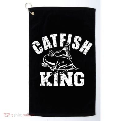 Catfish King Fishing Golf Towel