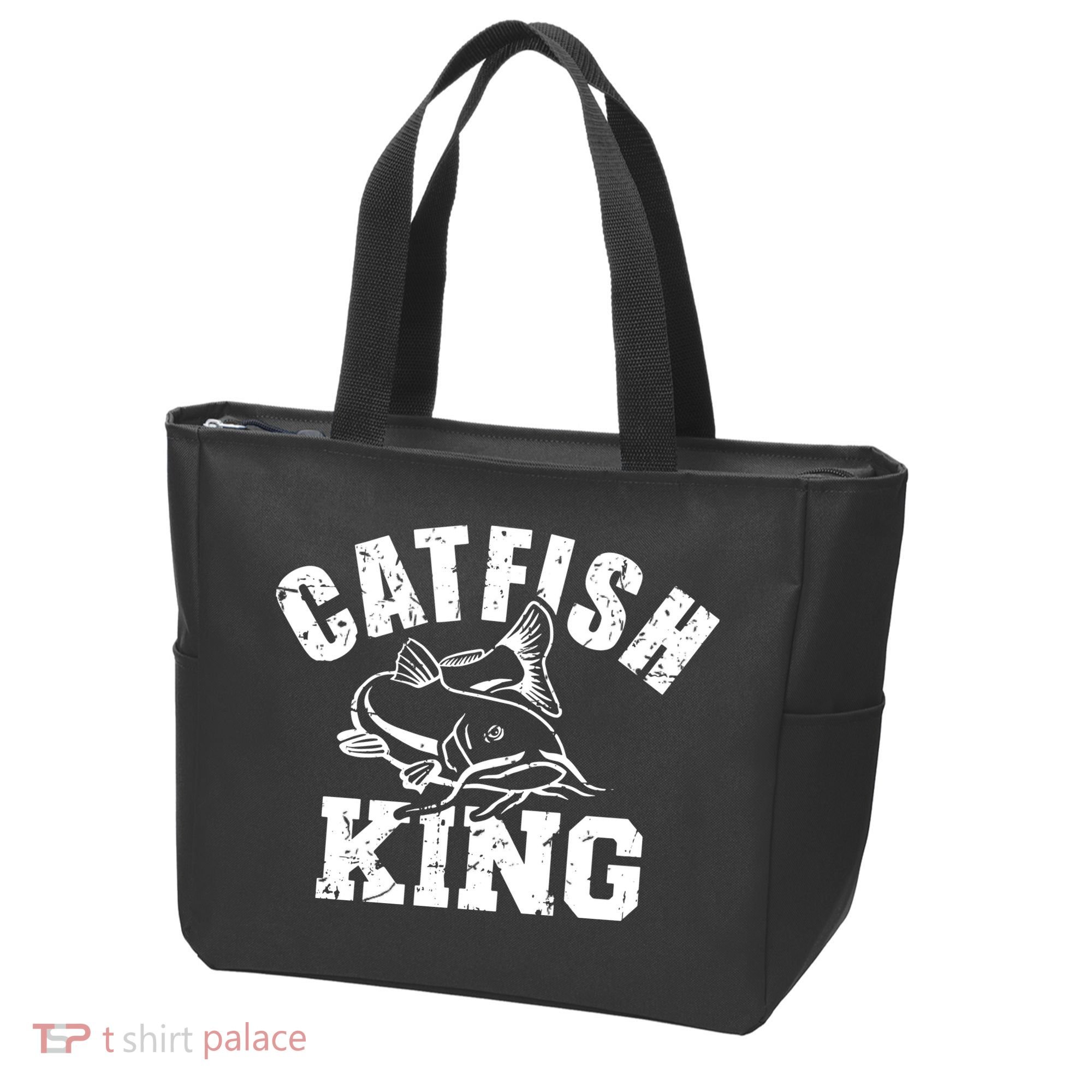 Catfish King Fishing Tote Bag