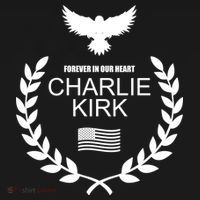 Charlie Kirk “Forever In Our Heart" Memorial Patriotic Eagle Wreath Apron thumb 3