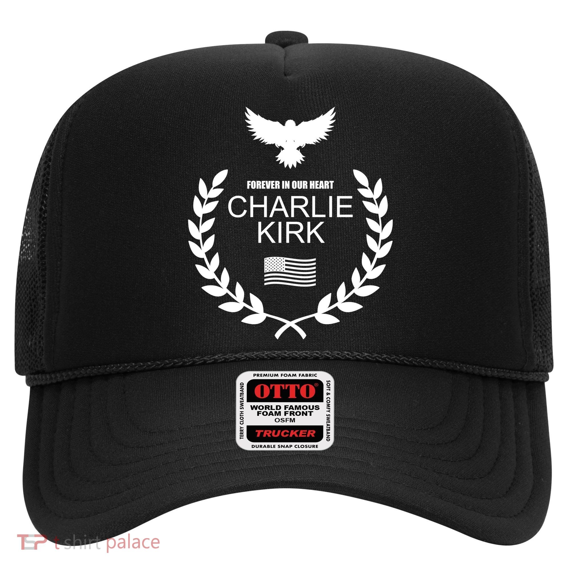 Charlie Kirk “Forever In Our Heart" Memorial Patriotic Eagle Wreath Hat