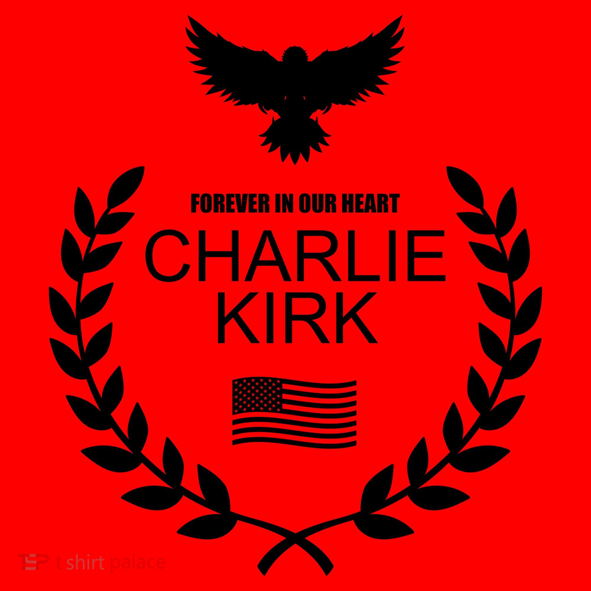 Charlie Kirk “Forever In Our Heart" Memorial Patriotic Eagle Wreath Santa Hat