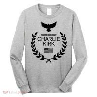 Charlie Kirk “Forever In Our Heart" Memorial Patriotic Eagle Wreath Long Sleeve Shirt thumb 0