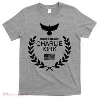 Charlie Kirk “Forever In Our Heart" Memorial Patriotic Eagle Wreath T-Shirt thumb 0