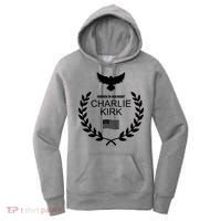 Charlie Kirk “Forever In Our Heart" Memorial Patriotic Eagle Wreath Women's Hoodie thumb 0