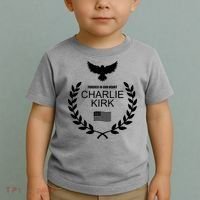 Charlie Kirk “Forever In Our Heart" Memorial Patriotic Eagle Wreath Toddler T-Shirt thumb 2